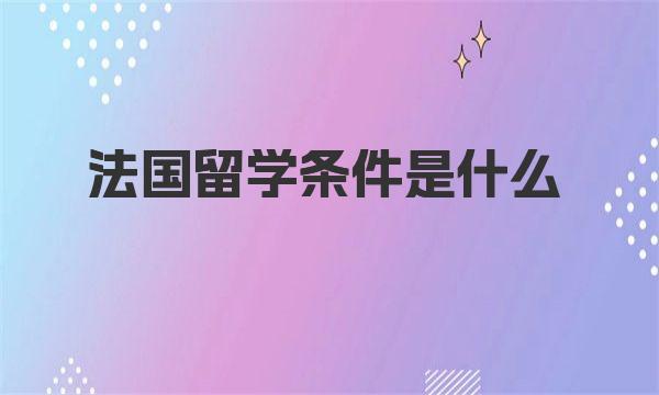 法国留学条件是什么 法国留学办理签证手续必备材料