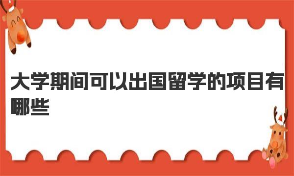 大学期间可以出国留学的项目有哪些 国内大学2+2、3+2留学自主招生条件