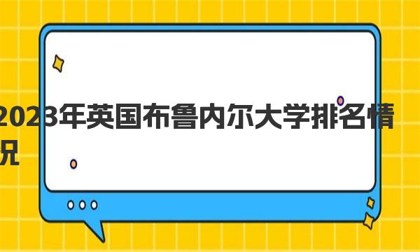 2023年英国布鲁内尔大学排名情况 布鲁内尔大学学校简介