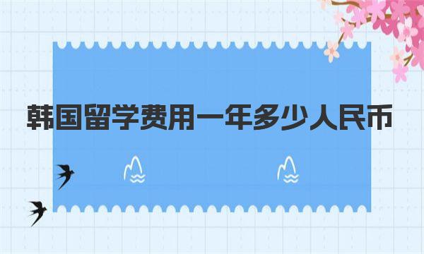 韩国留学费用一年多少人民币 韩国留学拿到大学offer后要做什么