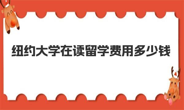 纽约大学在读留学费用多少钱 留学费用详细解读