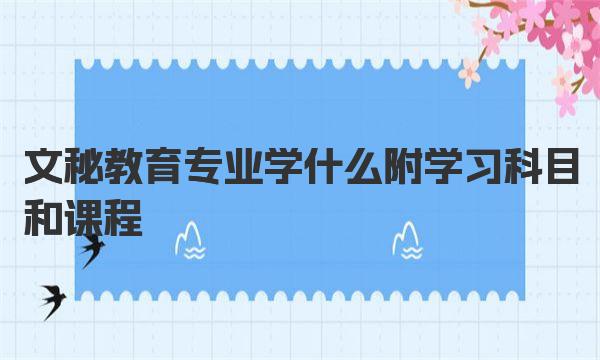 文秘教育专业学什么 附学习科目和课程